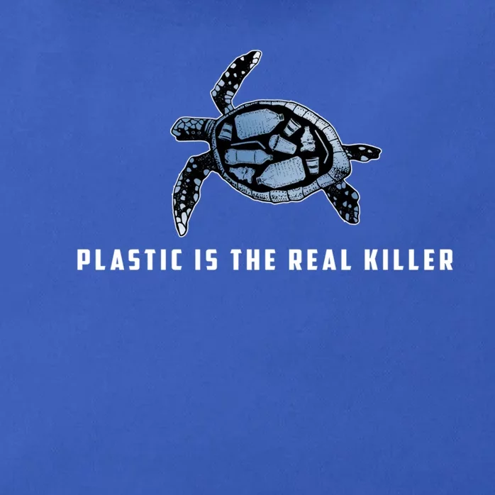 Plastic Is The Real Killer Costume Turtle Save Ocean Gift Zip Tote Bag