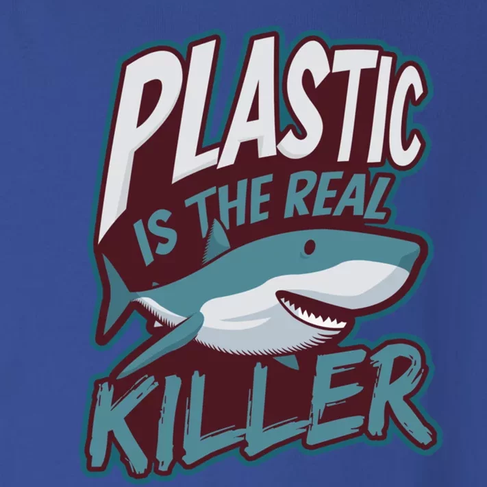 Plastic Is The Real Killer Design Shark Lover Gift Toddler Long Sleeve Shirt