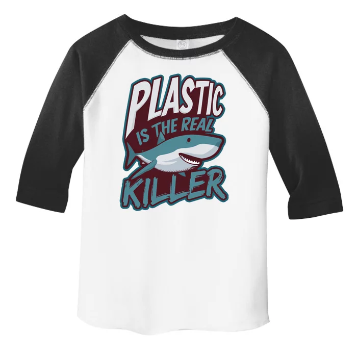 Plastic Is The Real Killer Design Shark Lover Gift Toddler Fine Jersey T-Shirt