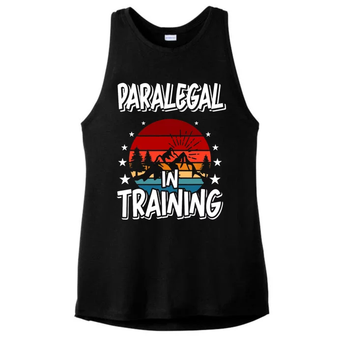 Paralegal In Training Future Paralegal Ladies Tri-Blend Wicking Tank