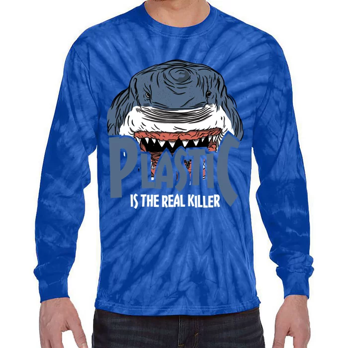 Plastic Is The Real Killer Marine Biologist Cute Gift Tie-Dye Long Sleeve Shirt