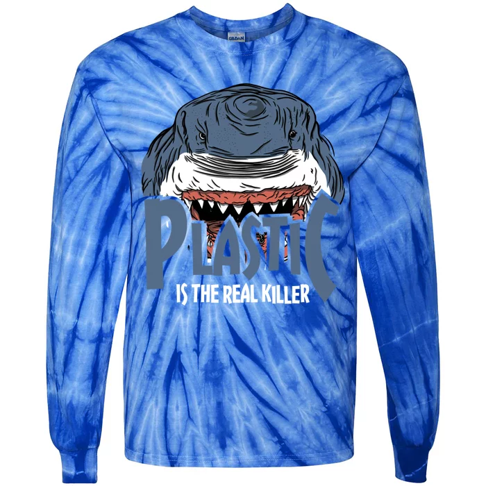 Plastic Is The Real Killer Marine Biologist Cute Gift Tie-Dye Long Sleeve Shirt