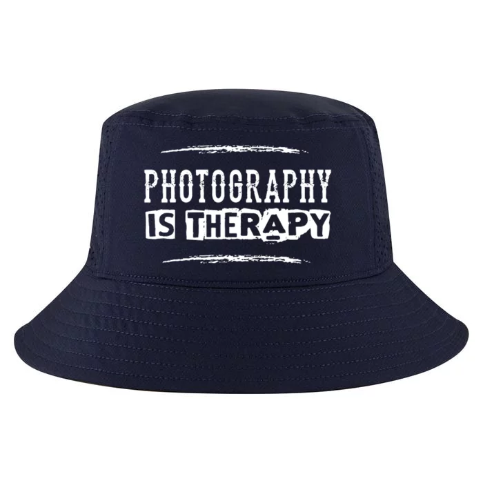 Photography Is Therapy Funny Photographer Saying Cool Comfort Performance Bucket Hat