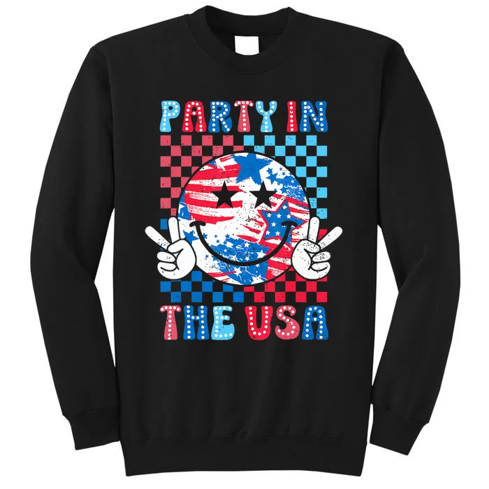 Party In The Usa 4th Of July Preppy Smile Sweatshirt