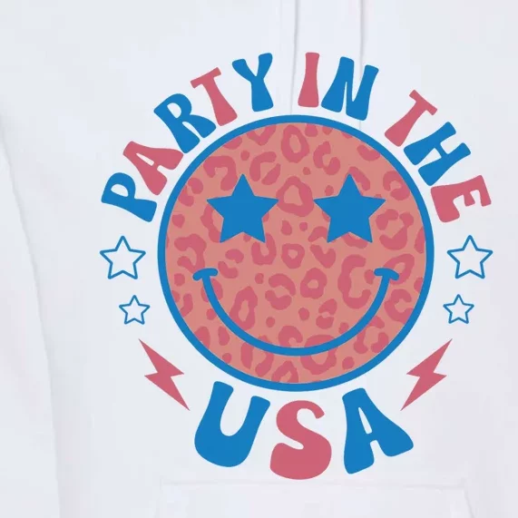 Party In The USA 4th Of July Preppy Smile Premium Hoodie