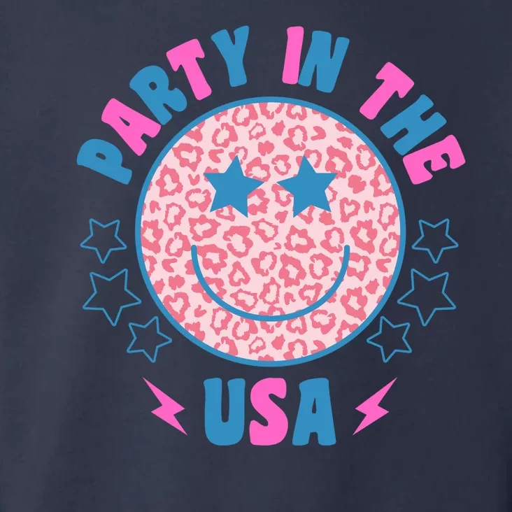 Party In The Usa Retro Star Smile Toddler Hoodie