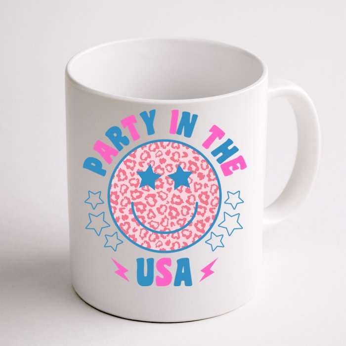 Party In The Usa Retro Star Smile Front & Back Coffee Mug