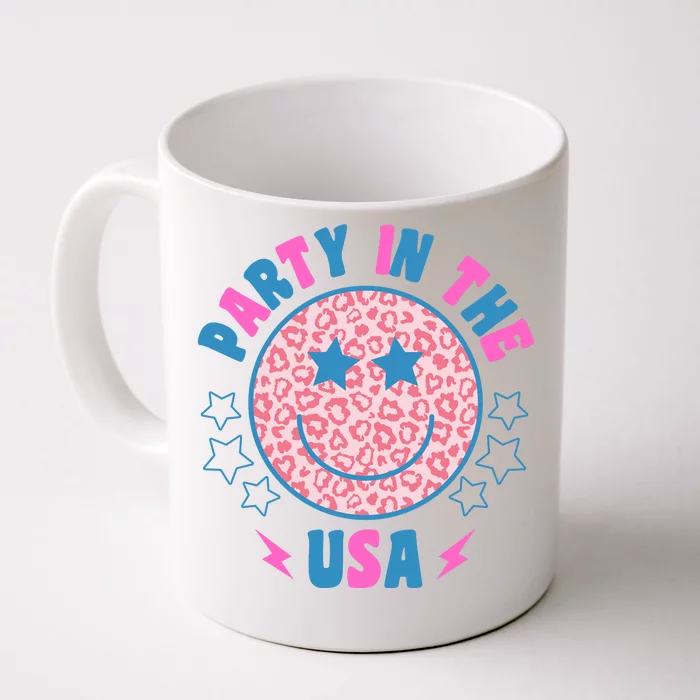 Party In The Usa Retro Star Smile Front & Back Coffee Mug