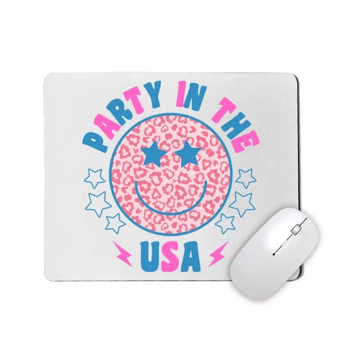 Party In The Usa Retro Star Smile Mousepad