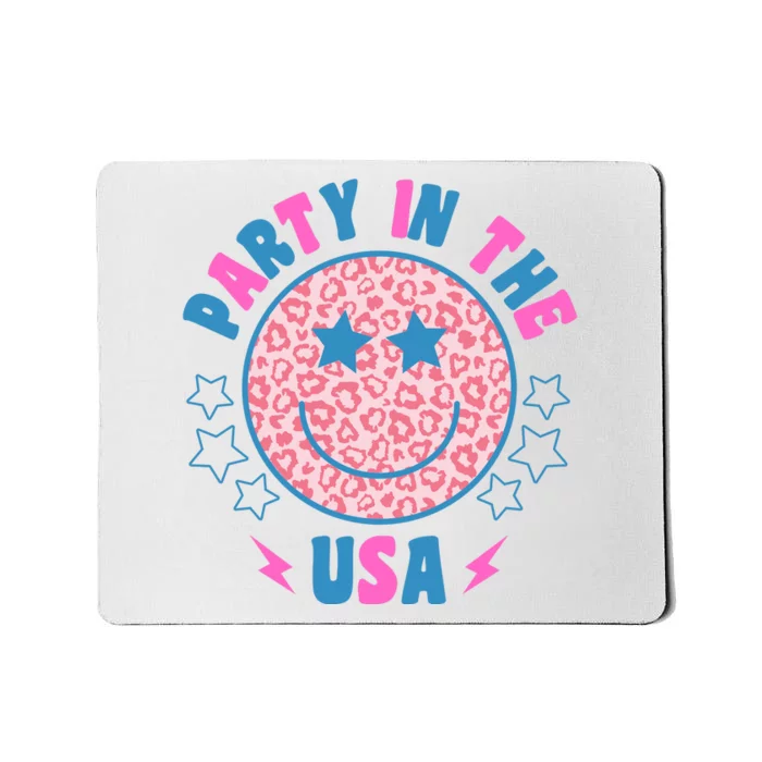 Party In The Usa Retro Star Smile Mousepad