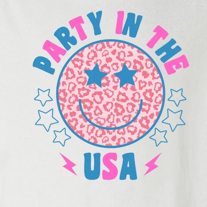 Party In The Usa Retro Star Smile Toddler Long Sleeve Shirt