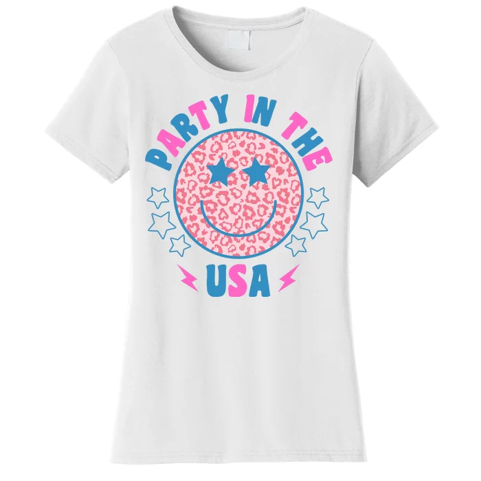 Party In The Usa Retro Star Smile Women's T-Shirt