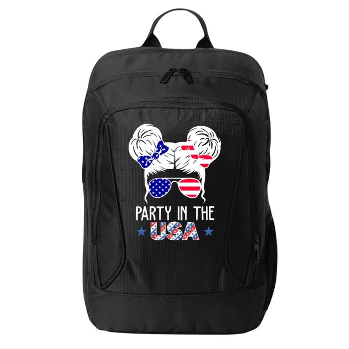 Party In The Usa Hair Bun 4th Of July City Backpack