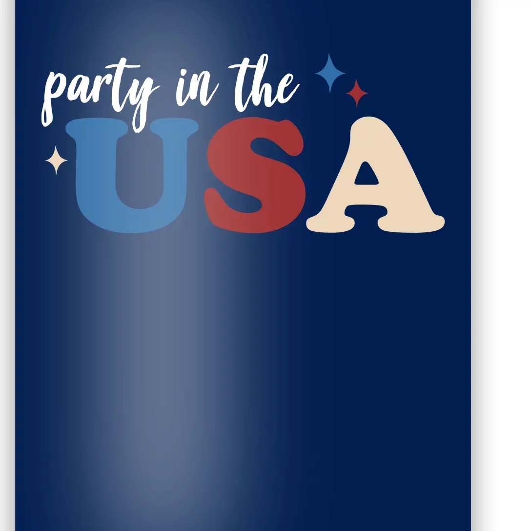 Party In The USA Holiday Festive Poster