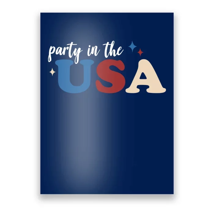 Party In The USA Holiday Festive Poster