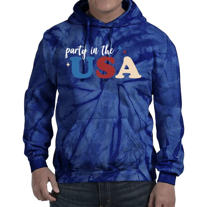 Party In The USA Holiday Festive Tie Dye Hoodie