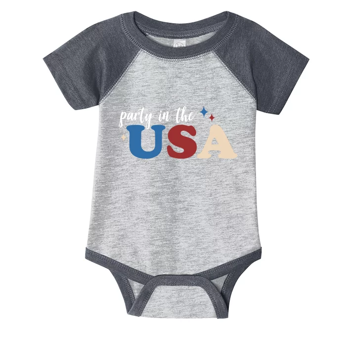 Party In The USA Holiday Festive Infant Baby Jersey Bodysuit