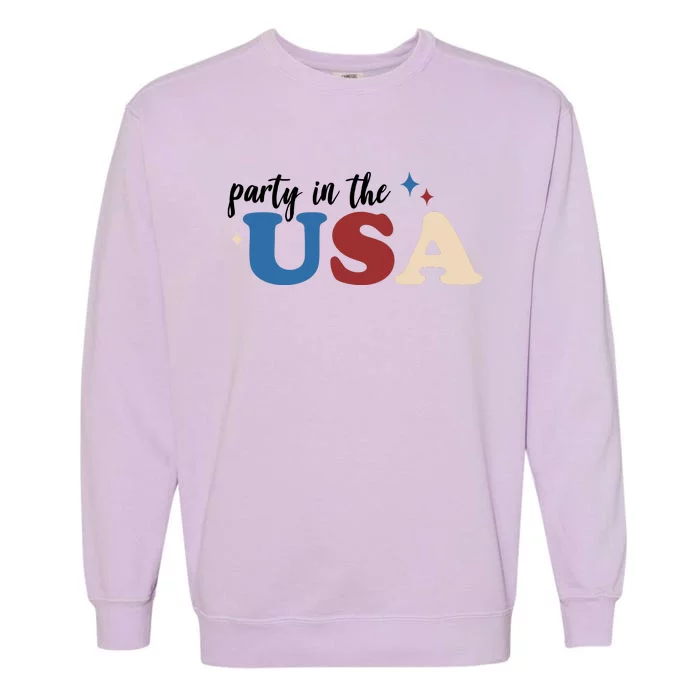 Party In The USA Holiday Festive Garment-Dyed Sweatshirt