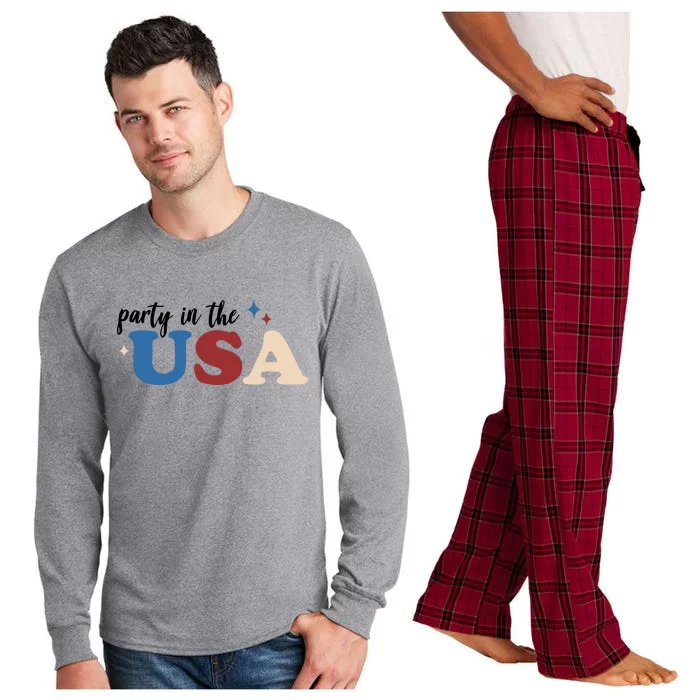 Party In The USA Holiday Festive Long Sleeve Pajama Set