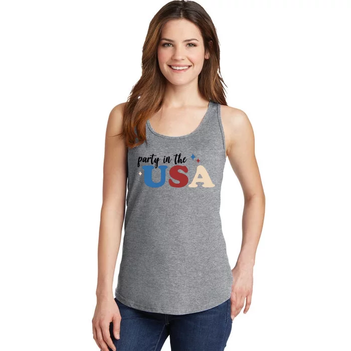 Party In The USA Holiday Festive Ladies Essential Tank