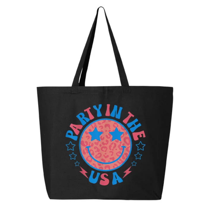 Party In The Usa 4th Of July Preppy Smile 25L Jumbo Tote