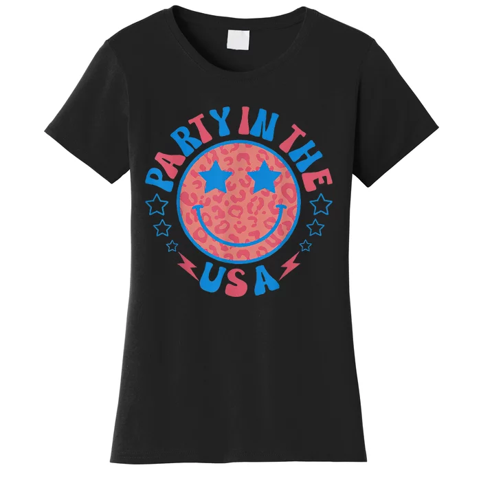 Party In The Usa 4th Of July Preppy Smile Women's T-Shirt