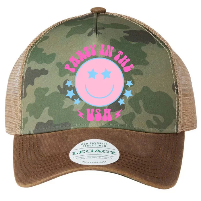 Party In The USA Retro Star Smile Legacy Tie Dye Trucker Hat