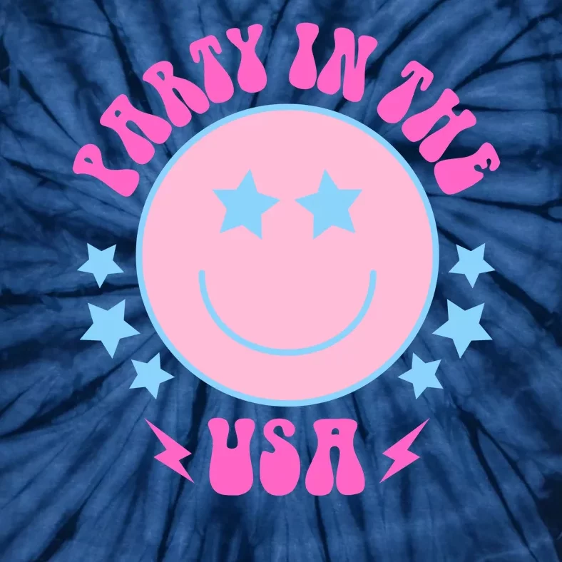 Party In The USA Retro Star Smile Tie-Dye T-Shirt