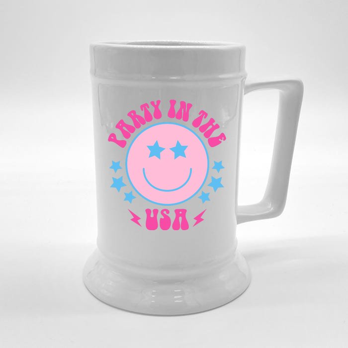 Party In The USA Retro Star Smile Front & Back Beer Stein