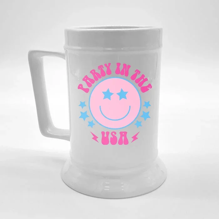 Party In The USA Retro Star Smile Front & Back Beer Stein