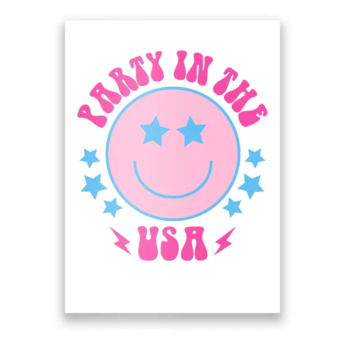 Party In The USA Retro Star Smile Poster