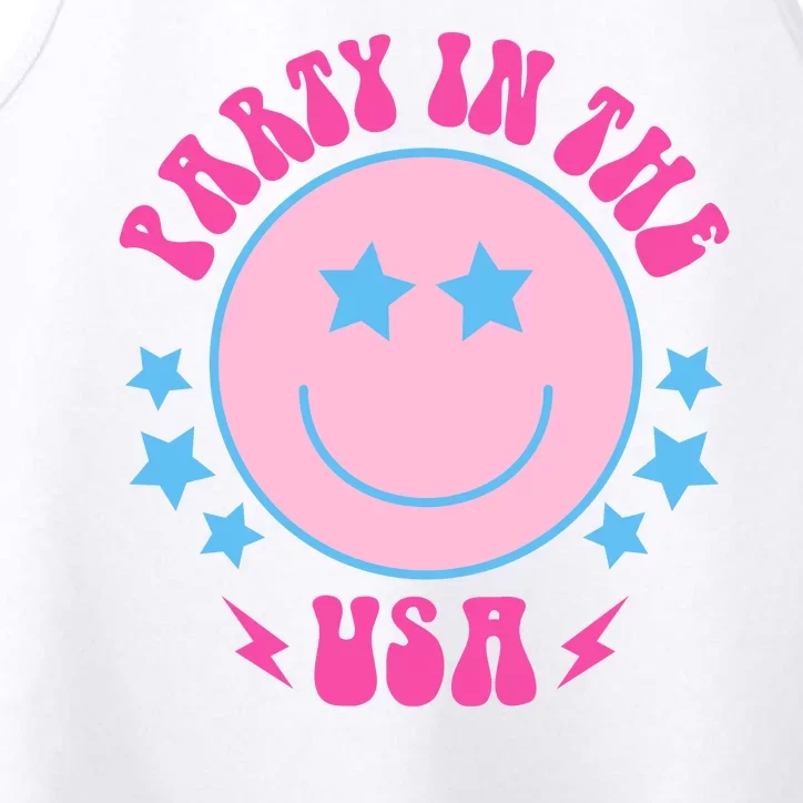 Party In The USA Retro Star Smile Performance Tank