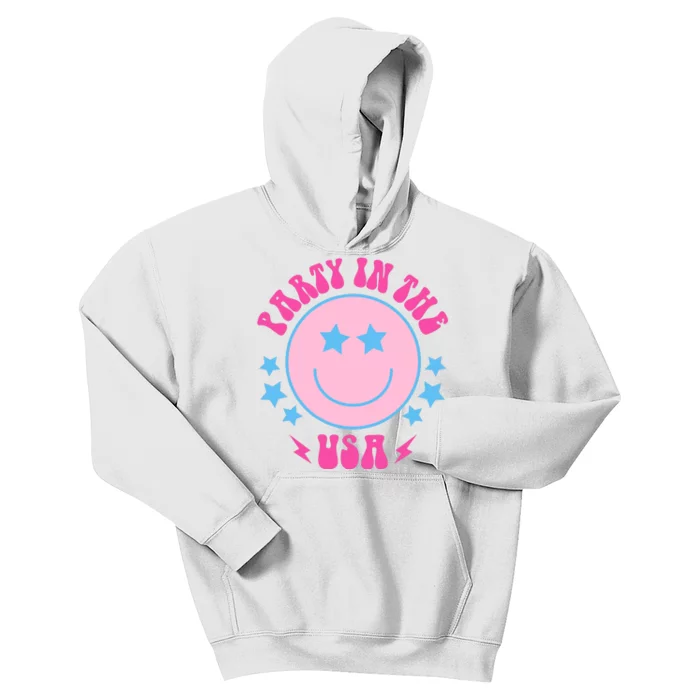 Party In The USA Retro Star Smile Kids Hoodie