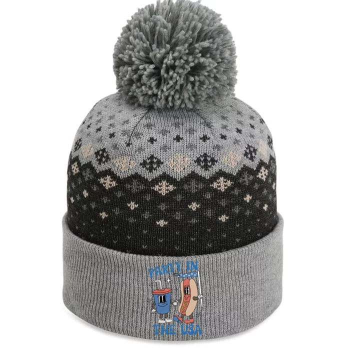 Party In The Usa The Baniff Cuffed Pom Beanie