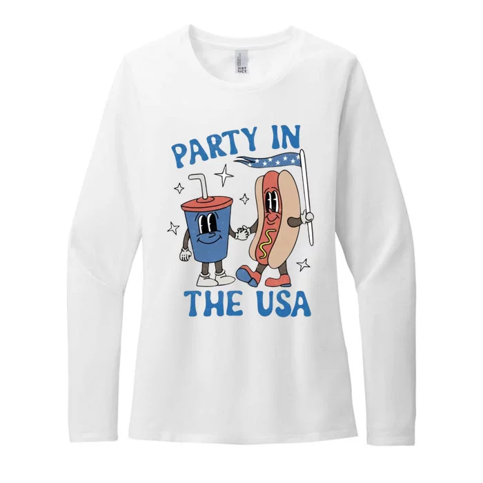 Party In The Usa Womens CVC Long Sleeve Shirt