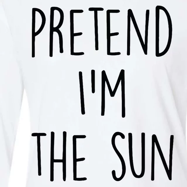 Pretend IM The Sun Costume Funny Halloween Party Womens Cotton Relaxed Long Sleeve T-Shirt