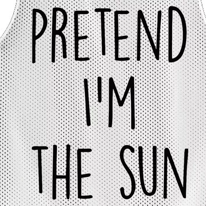 Pretend IM The Sun Costume Funny Halloween Party Mesh Reversible Basketball Jersey Tank