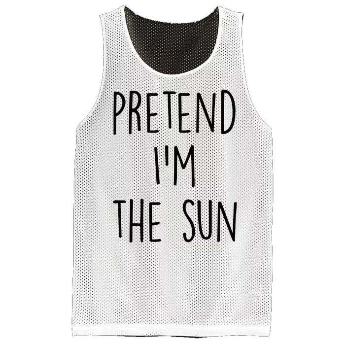 Pretend IM The Sun Costume Funny Halloween Party Mesh Reversible Basketball Jersey Tank