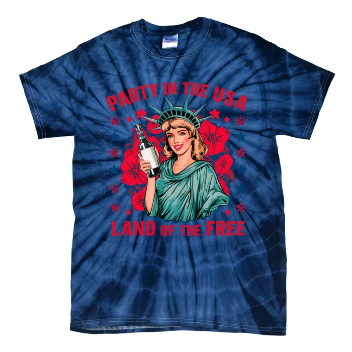 Party In The Usa Land Of The Free Tie-Dye T-Shirt