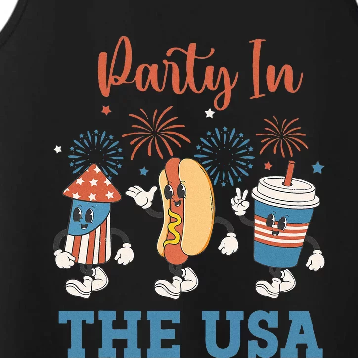 Party In The USA 4th Of July Funny Party USA Summer Family Performance Tank