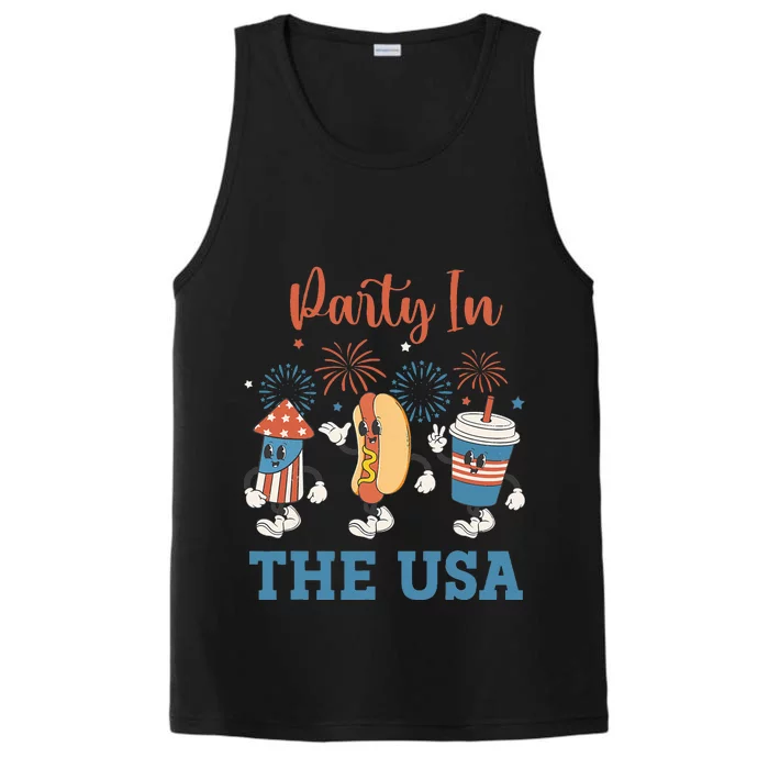 Party In The USA 4th Of July Funny Party USA Summer Family Performance Tank