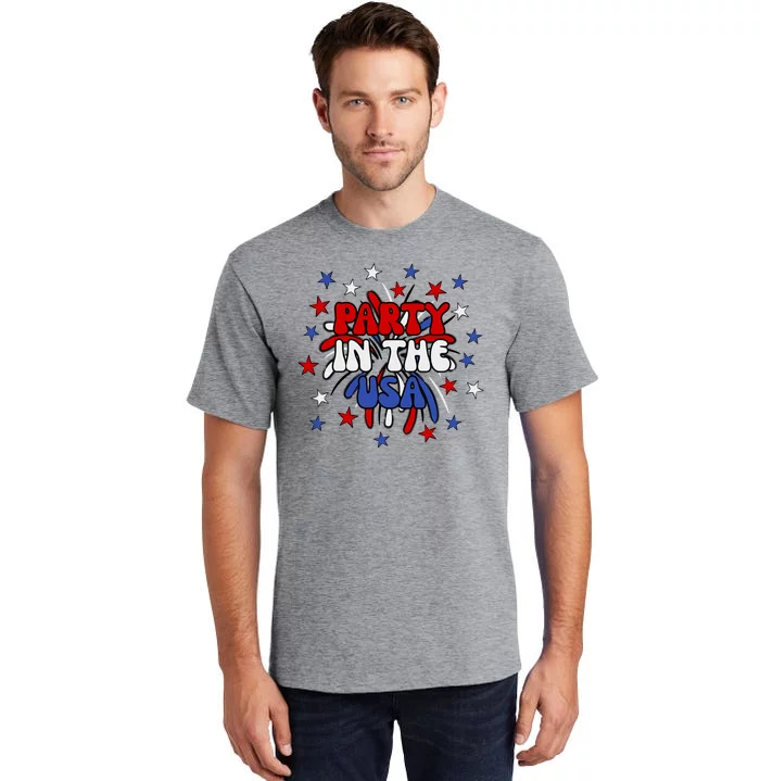 Party In The Usa Festive 4th Of July Celebration Tall T-Shirt