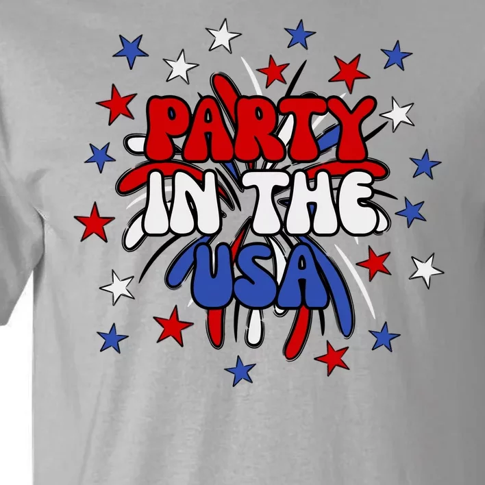 Party In The Usa Festive 4th Of July Celebration Tall T-Shirt