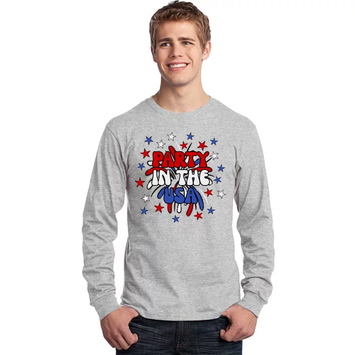 Party In The Usa Festive 4th Of July Celebration Tall Long Sleeve T-Shirt