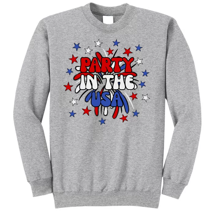 Party In The Usa Festive 4th Of July Celebration Tall Sweatshirt