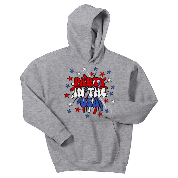 Party In The Usa Festive 4th Of July Celebration Kids Hoodie