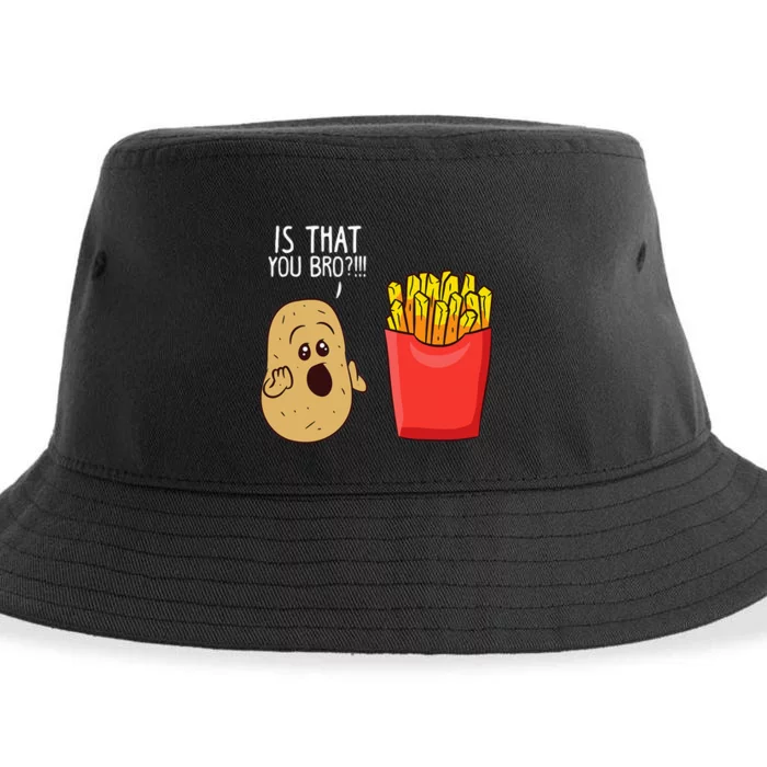 Potato Is That You Bro Funny French Fries Sustainable Bucket Hat