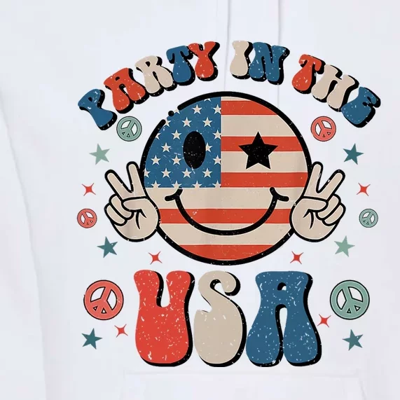 Party In The Usa 4th Of July Preppy Smile Premium Hoodie