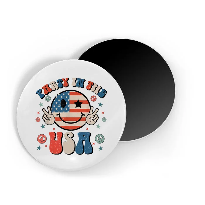 Party In The Usa 4th Of July Preppy Smile Magnet