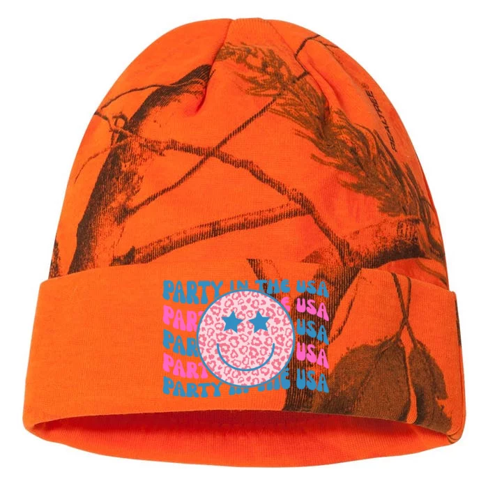 Party In The Usa Retro Smile Groovy Kati - 12in Camo Beanie